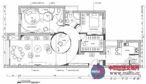 上海富有豪华创意的服装设计师公寓设计-室内