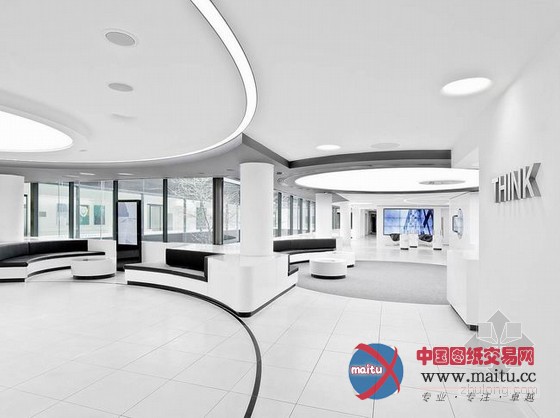 伦敦南岸IBM简洁办公室 整体科技感十足