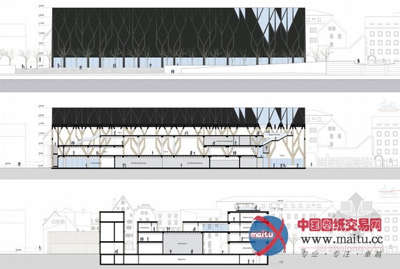 Modo设计的巴伐利亚博物馆木梁支撑方案