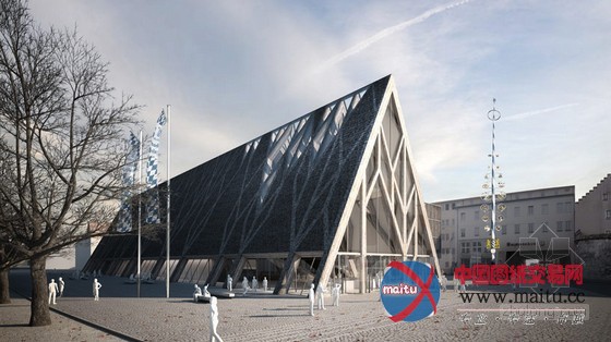 Modo设计的巴伐利亚博物馆木梁支撑方案