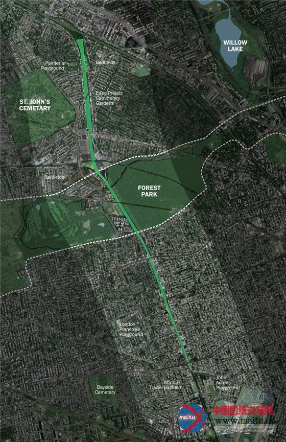 美国皇后大道上的绿色动脉“高架铁轨公园”