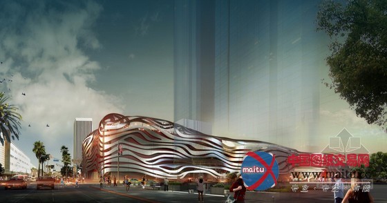 Kohn Pedersen Fox设计的皮特森汽车博物馆