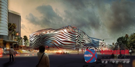 Kohn Pedersen Fox设计的皮特森汽车博物馆