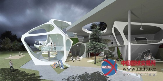 plane 3 studios设计的印度奇特卡拉大学