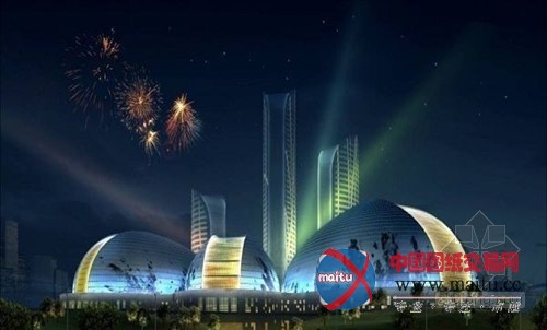 济南大剧院建成 国内最大水幕墙2000荧光灯点缀