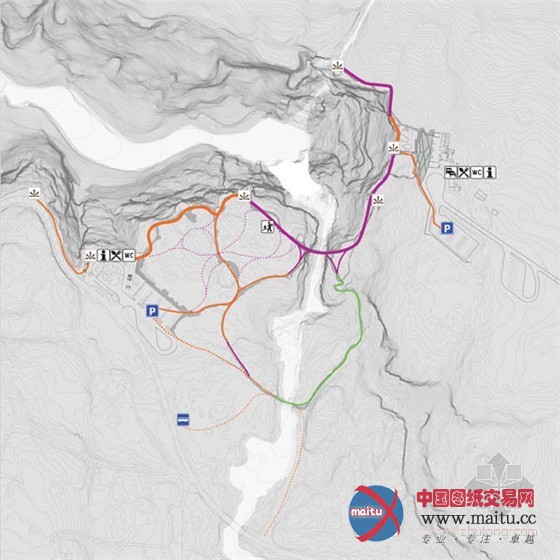 挪威Vøringsfossen高山与悬崖边的瀑布水景