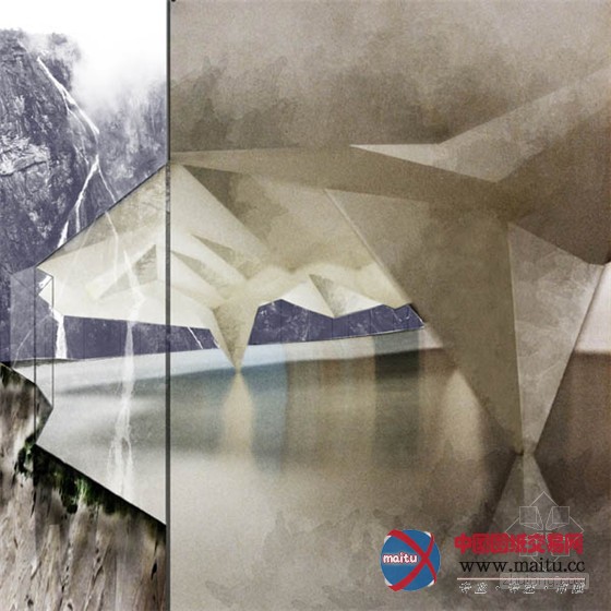 挪威Vøringsfossen高山与悬崖边的瀑布水景