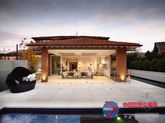 墨尔本明亮开阔别墅室内设计