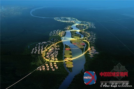 绿色康乐之城——Peter Ruge Architekten设计的中国海南博鳌乐骋可持续发展医疗城规划图