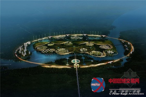 绿色康乐之城——Peter Ruge Architekten设计的中国海南博鳌乐骋可持续发展医疗城规划图