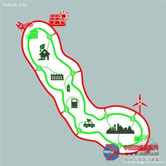 绿色康乐之城——Peter Ruge Architekten设计的中国海南博鳌乐骋可持续发展医疗城规划图