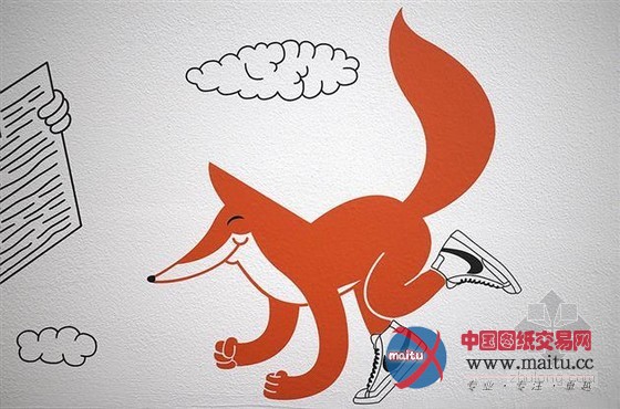 NIKE伦敦总部办公室装修 手工涂鸦十分显眼-室