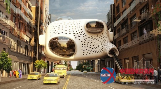 ZA设计的挂在楼宇间的酒店大堂