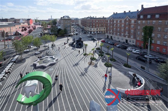 丹麦哥本哈根彩色艺术城市公园