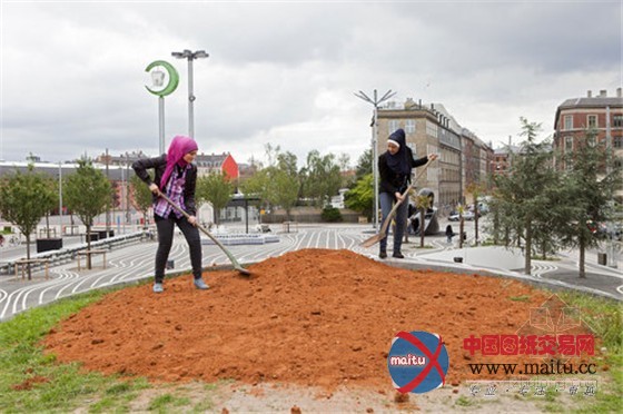 丹麦哥本哈根彩色艺术城市公园