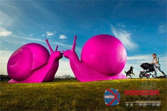 澳大利亚悉尼街头蜗牛霓虹灯