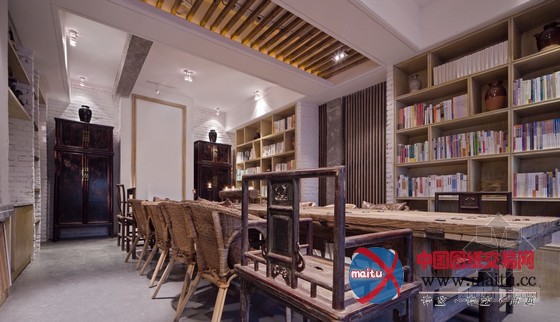 安徽文化韵味浓郁的中式书吧设计