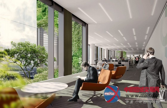 urban mountain设计的挪威“绿色剃刀”办公楼