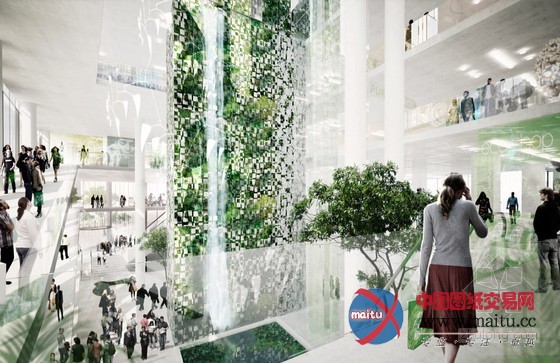 urban mountain设计的挪威“绿色剃刀”办公楼