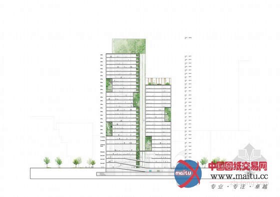 urban mountain设计的挪威“绿色剃刀”办公楼