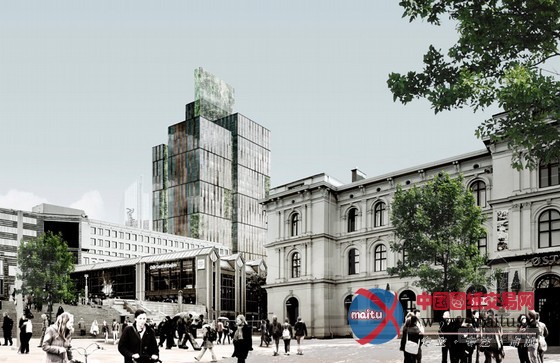 urban mountain设计的挪威“绿色剃刀”办公楼