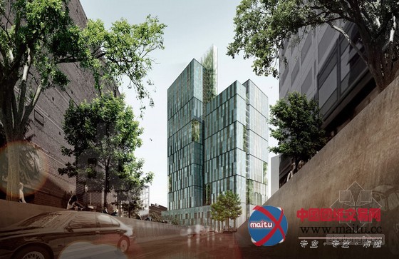 urban mountain设计的挪威“绿色剃刀”办公楼