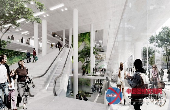 urban mountain设计的挪威“绿色剃刀”办公楼