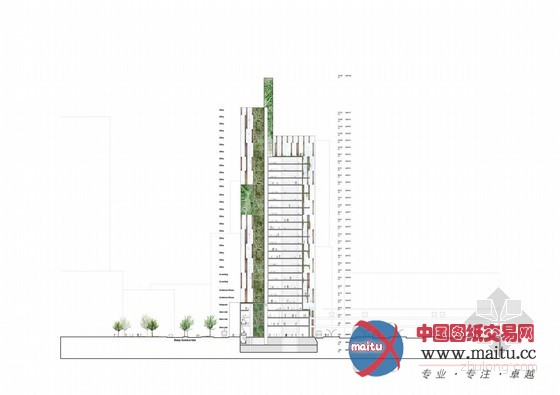 urban mountain设计的挪威“绿色剃刀”办公楼