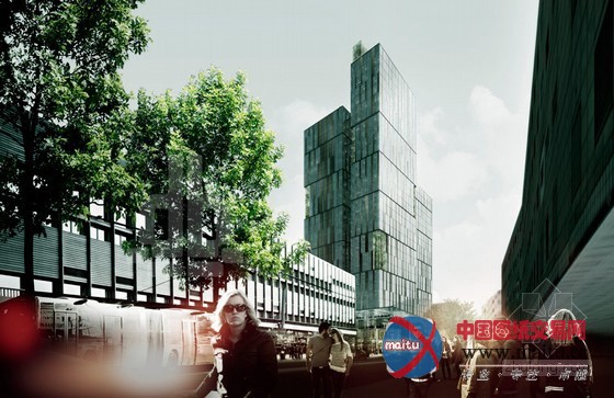 urban mountain设计的挪威“绿色剃刀”办公楼