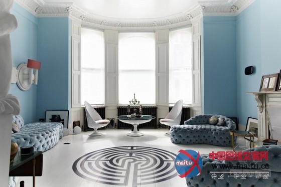 优雅的淡蓝色住宅 十分的特别