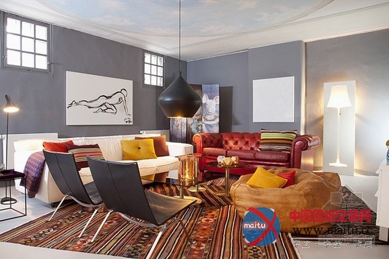 色彩混搭的摩登公寓设计 简约舒适
