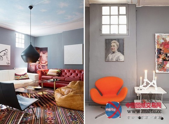 色彩混搭的摩登公寓设计 简约舒适