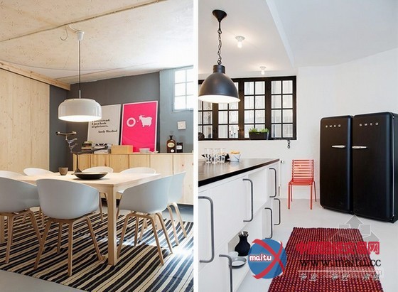 色彩混搭的摩登公寓设计 简约舒适