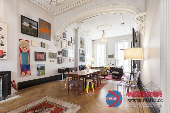 纽约哈德逊河超大住宅设计 复古美式气息