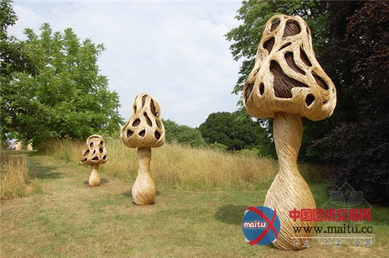 英国伦敦裘园巨型蘑菇雕塑