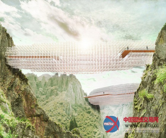 tedeschi°ni的云中桥灵感来自藤本壮介的蛇纹石馆