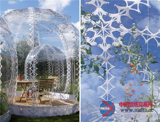 SHJworks丹麦哥本哈根家庭花园透明温室凉亭