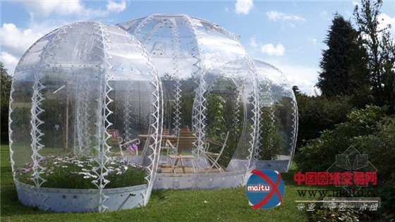 SHJworks丹麦哥本哈根家庭花园透明温室凉亭