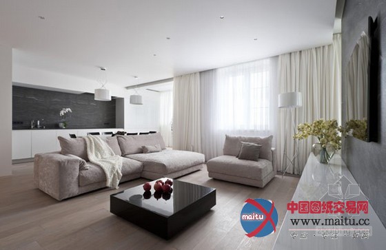 莫斯科现代典雅公寓设计 体会极致的优雅