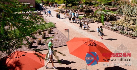 美国凤凰城沙漠植物园入口景观