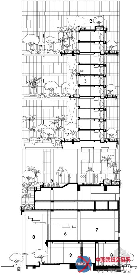 WOHA设计的新加坡皇家公园上的皮克林酒店