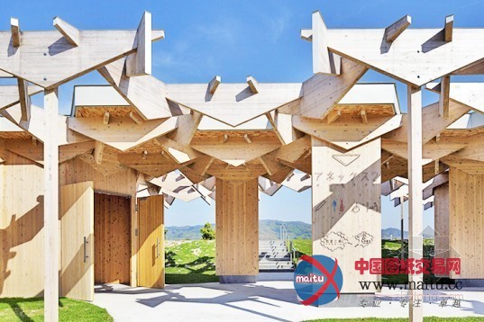 隈研吾设计的日本九州博物馆几何馆