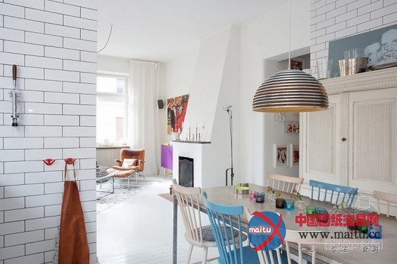 瑞典清新舒适的公寓设计 轻松充满活力