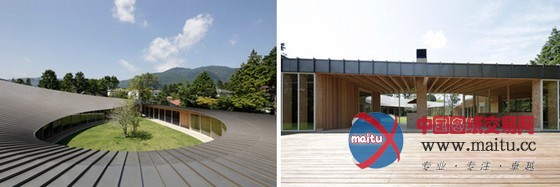 坂茂设计的日本villa sengokubara别墅庭院