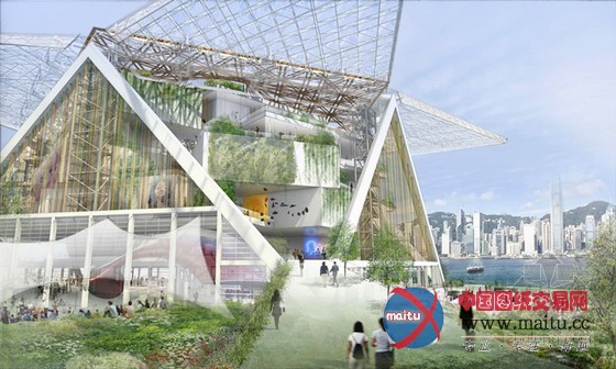 坂茂设计的香港“变形翅膀”M+博物馆