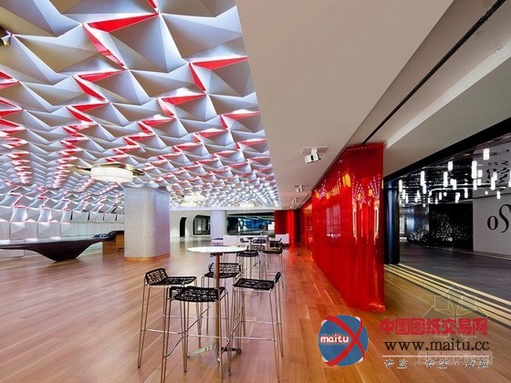 停车场改建现代多功能厅设计 强有力的视觉感-室内设计-中国图纸交易网