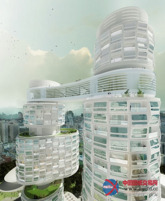 Asymptote设计的韩国渐进架构摩天大楼