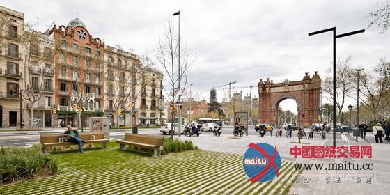 西班牙巴塞罗纳Passeig de St Joan大道改建
