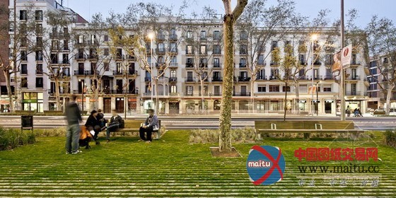 西班牙巴塞罗纳Passeig de St Joan大道改建