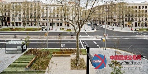 西班牙巴塞罗纳Passeig de St Joan大道改建